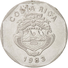 Moneta, Costa Rica, 10 Colones, 1983, AU(55-58), Stal nierdzewna, KM:215.1