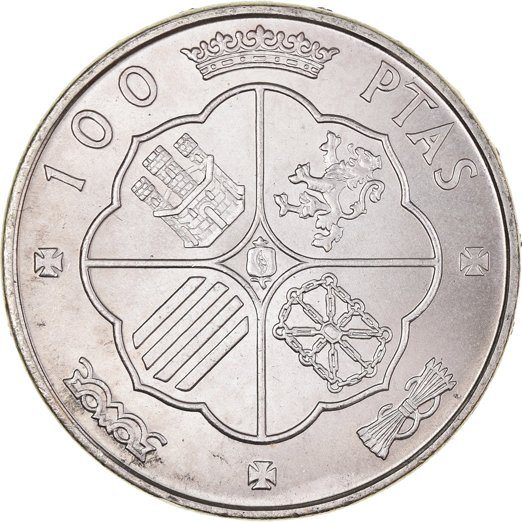 Moeda, Espanha, Caudillo and regent, 100 Pesetas, 1966, Madrid, MS(60-62)