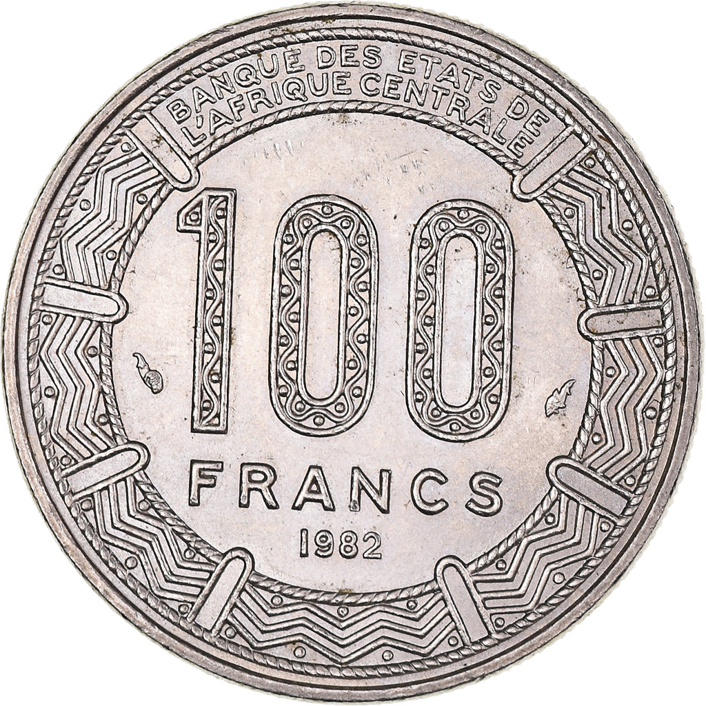 Munten, Centraal Afrikaanse Republiek, 100 Francs, 1982, PR, Nickel, KM:7