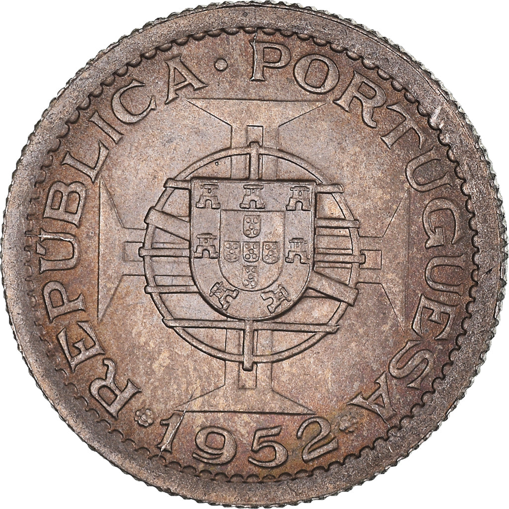 Coin, Guinea-Bissau, 2-1/2 Escudos, 1952, MS(63), Copper-nickel, KM:9