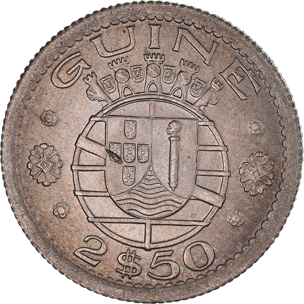 Coin, Guinea-Bissau, 2-1/2 Escudos, 1952, MS(63), Copper-nickel, KM:9