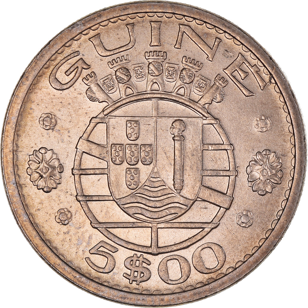 Monnaie, Guinée-Bissau, 5 Escudos, 1973, SPL, Cupro-nickel, KM:15