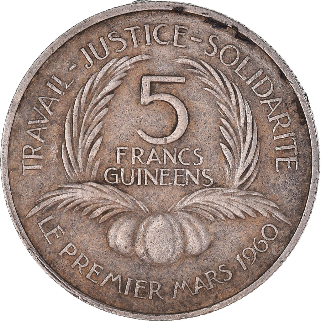 Monnaie, Guinée, 5 Francs, 1962, TB+, Cupro-nickel, KM:5