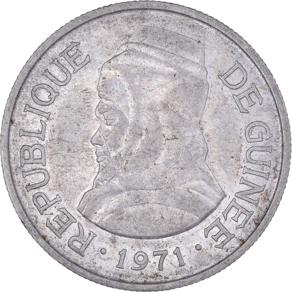 Monnaie, Guinée, 5 Sylis, 1971, TB+, Aluminium, KM:45