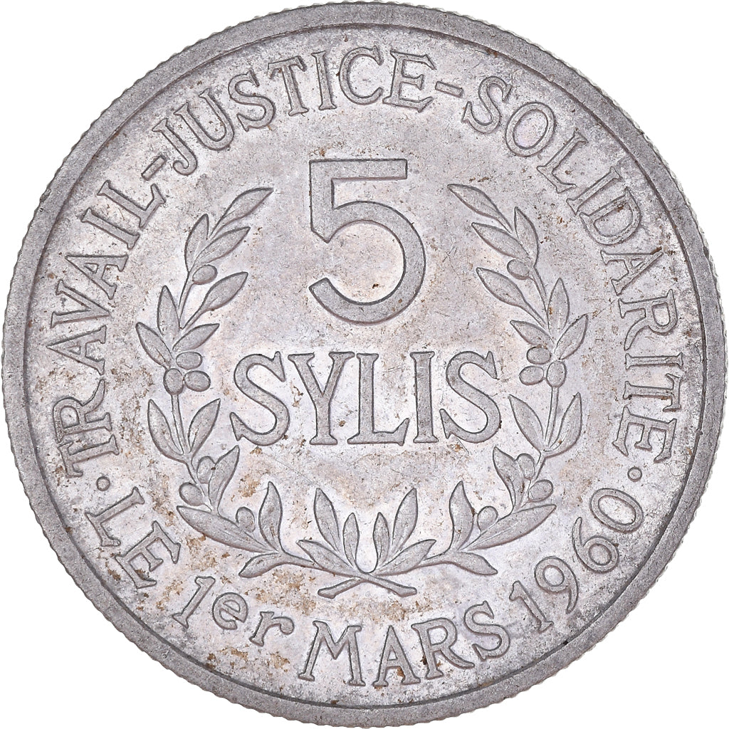 Monnaie, Guinée, 5 Sylis, 1971, TB+, Aluminium, KM:45