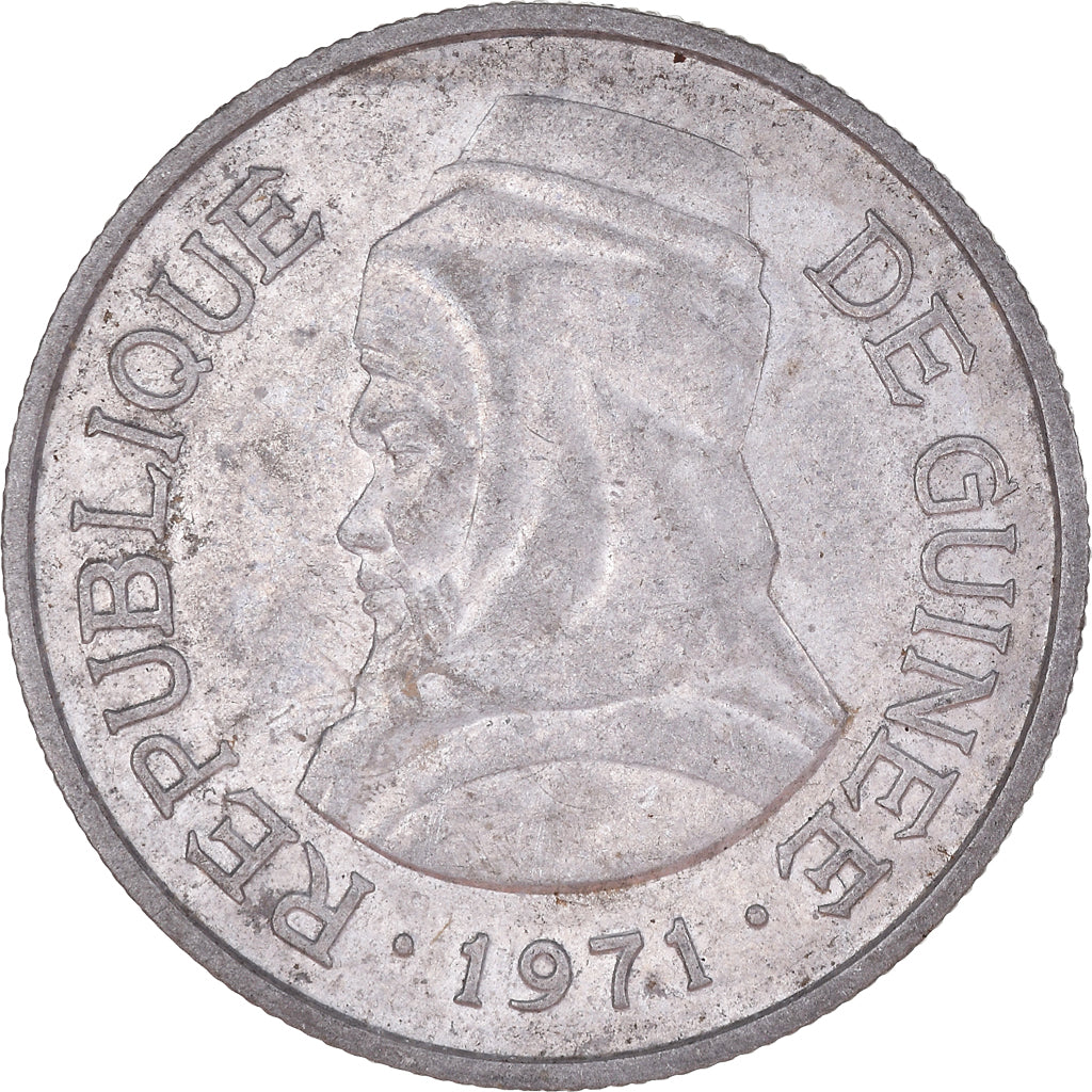 Monnaie, Guinée, 5 Sylis, 1971, TB+, Aluminium, KM:45