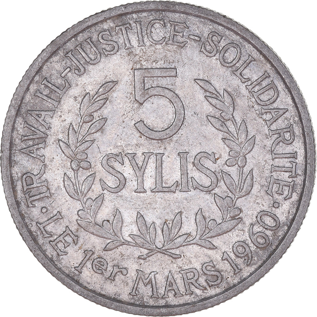 Monnaie, Guinée, 5 Sylis, 1971, TB+, Aluminium, KM:45