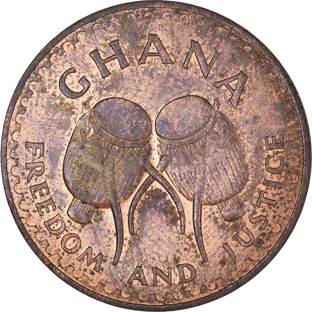 Moneta, Ghana, Pesewa, 1967, MB+, Bronzo, KM:13