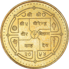 Coin, Nepal, SHAH DYNASTY, Birendra Bir Bikram, 2 Rupees, 1997, AU(50-53)