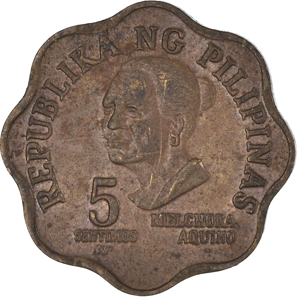 Monnaie, Philippines, 5 Sentimos, 1980, TB+, Laiton