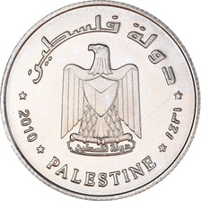Moneta, Palestyna, 5 Qirsh, 2010, AU(55-58), Nickel plated brass, KM:6