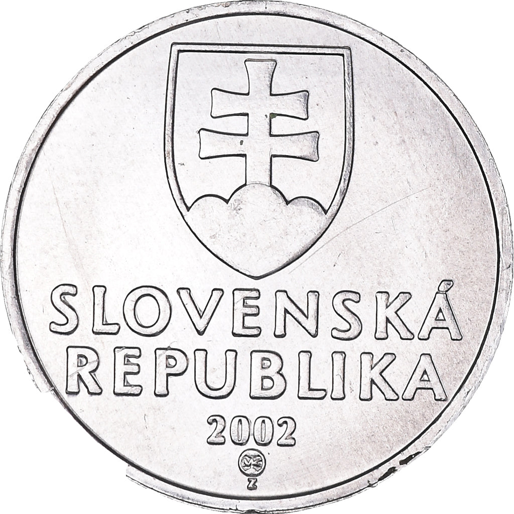 Münze, Slowakei, 10 Halierov, 2002, VZ+, Aluminium, KM:17