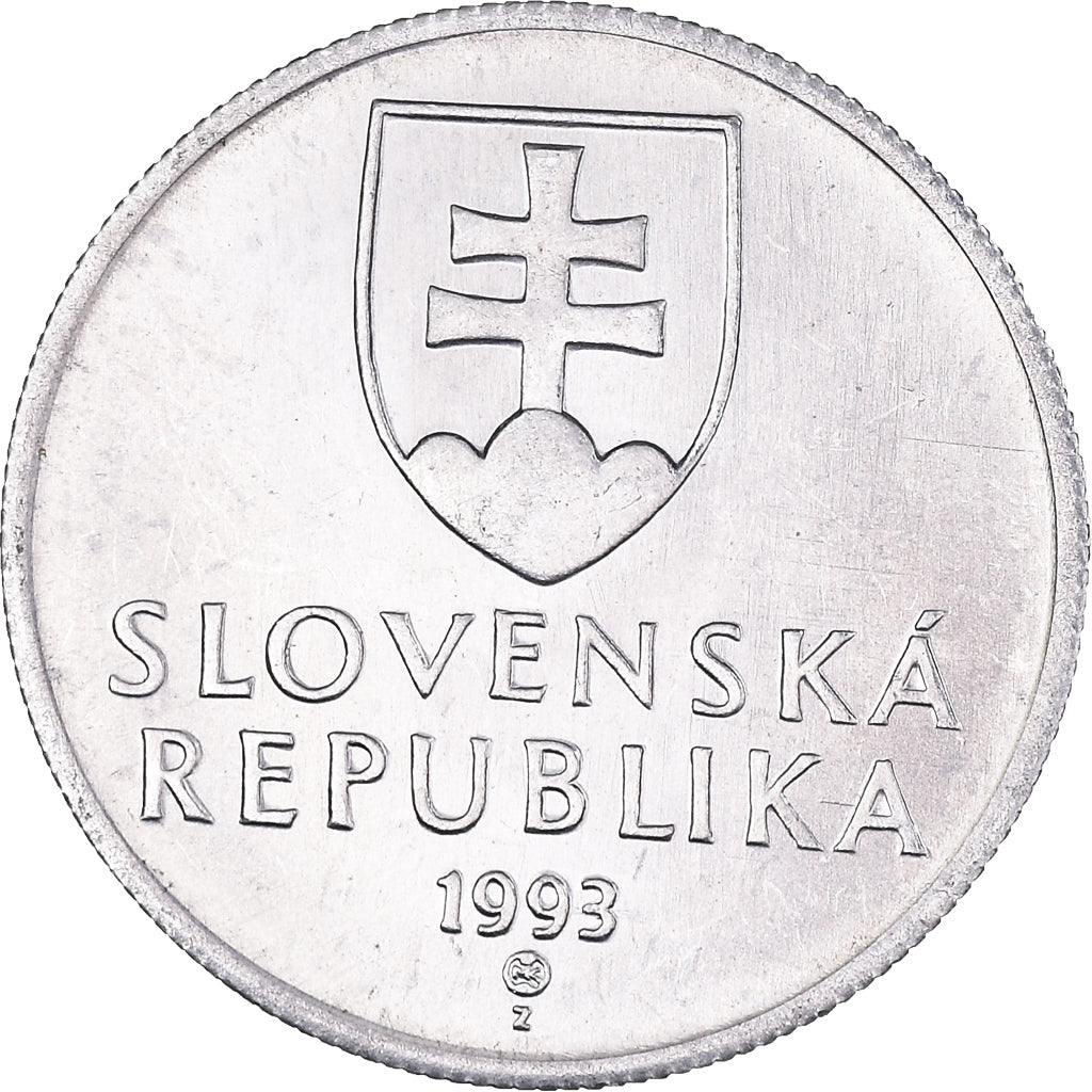 Moneta, Slovacchia, 20 Halierov, 1993, BB+, Alluminio, KM:18