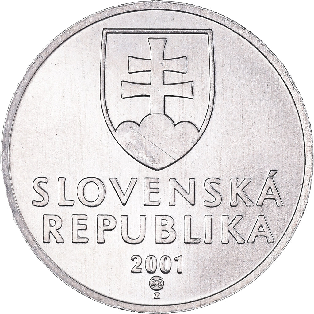 Moneta, Słowacja, 20 Halierov, 2001, MS(60-62), Aluminium, KM:18