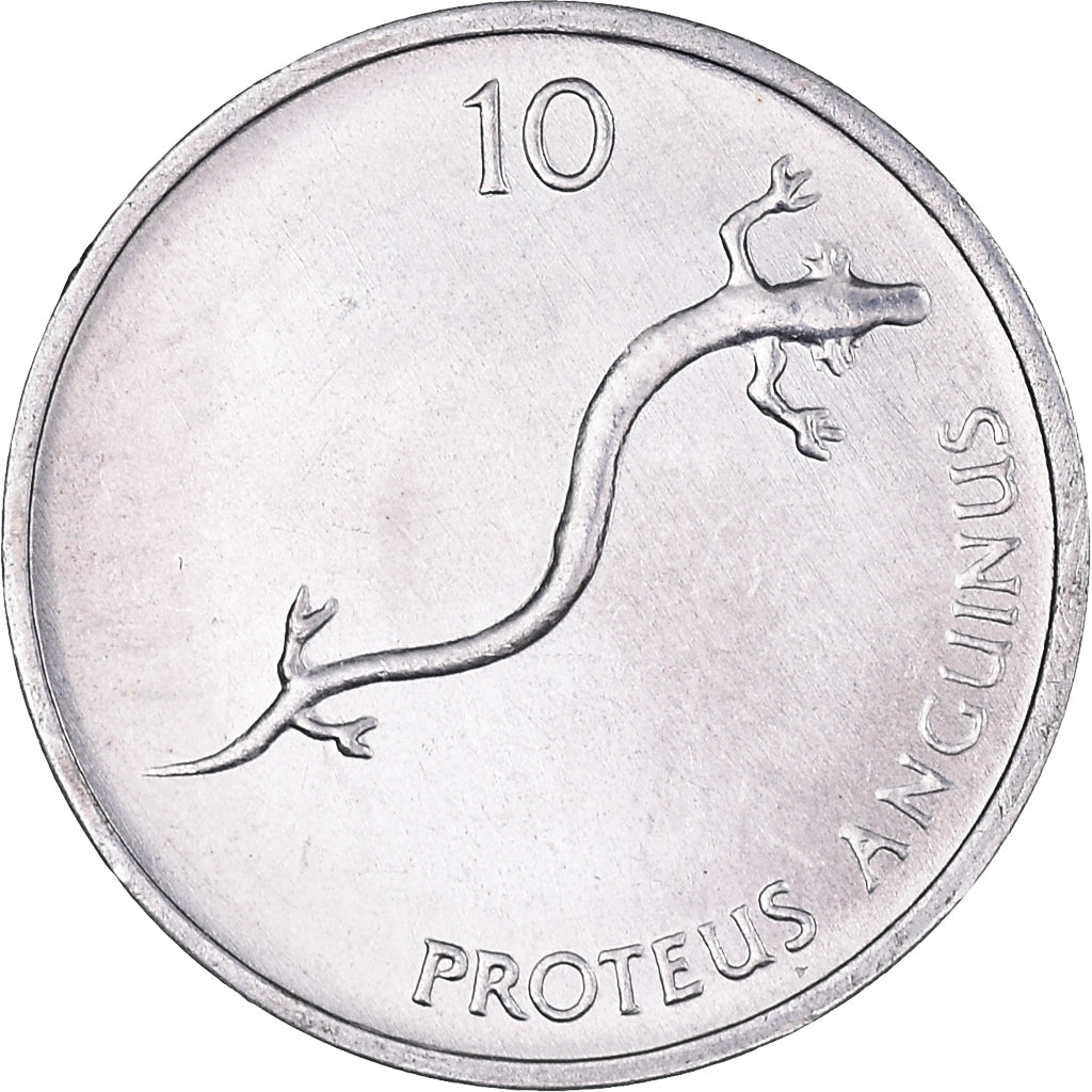 Monnaie, Slovénie, 10 Stotinov, 1992, SUP+, Aluminium, KM:7