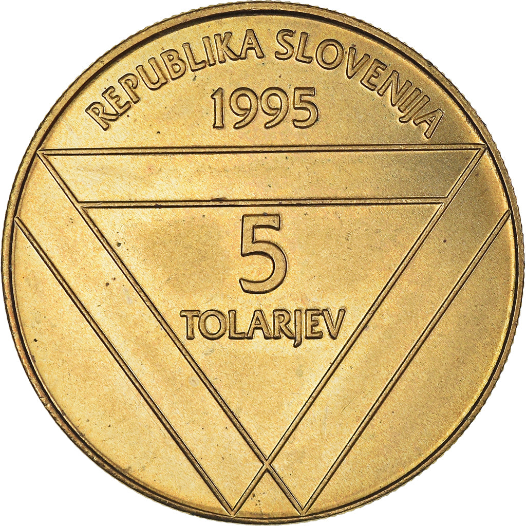Monnaie, Slovénie, 5 Tolarjev, 1995, TTB+, Nickel-Cuivre, KM:26