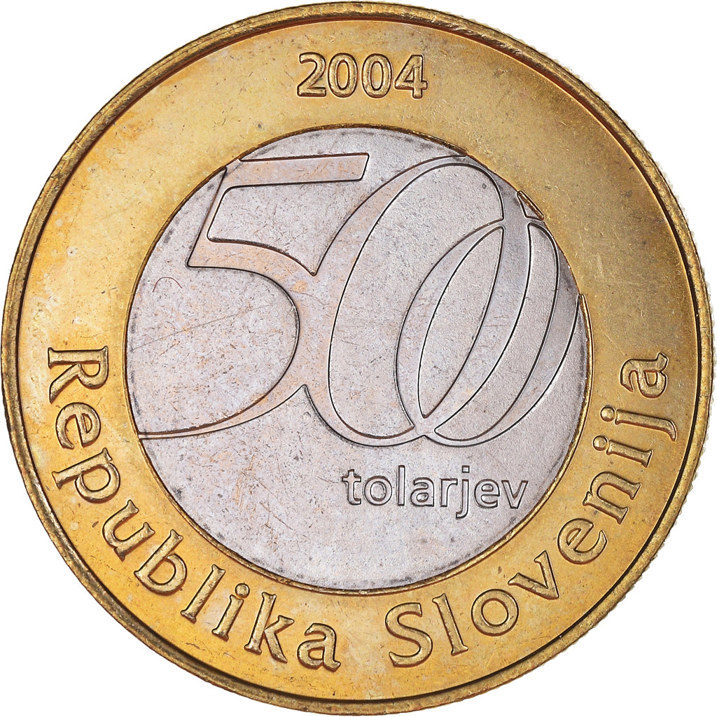 Monnaie, Slovénie, 500 Tolarjev, 2004, SUP+, Bimétallique, KM:57