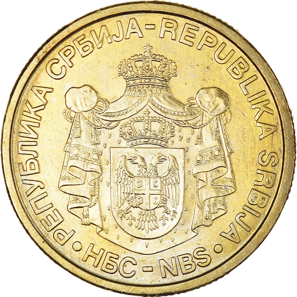 Munten, Servië, Dinar, 2007, ZF, Nickel-brass, KM:39