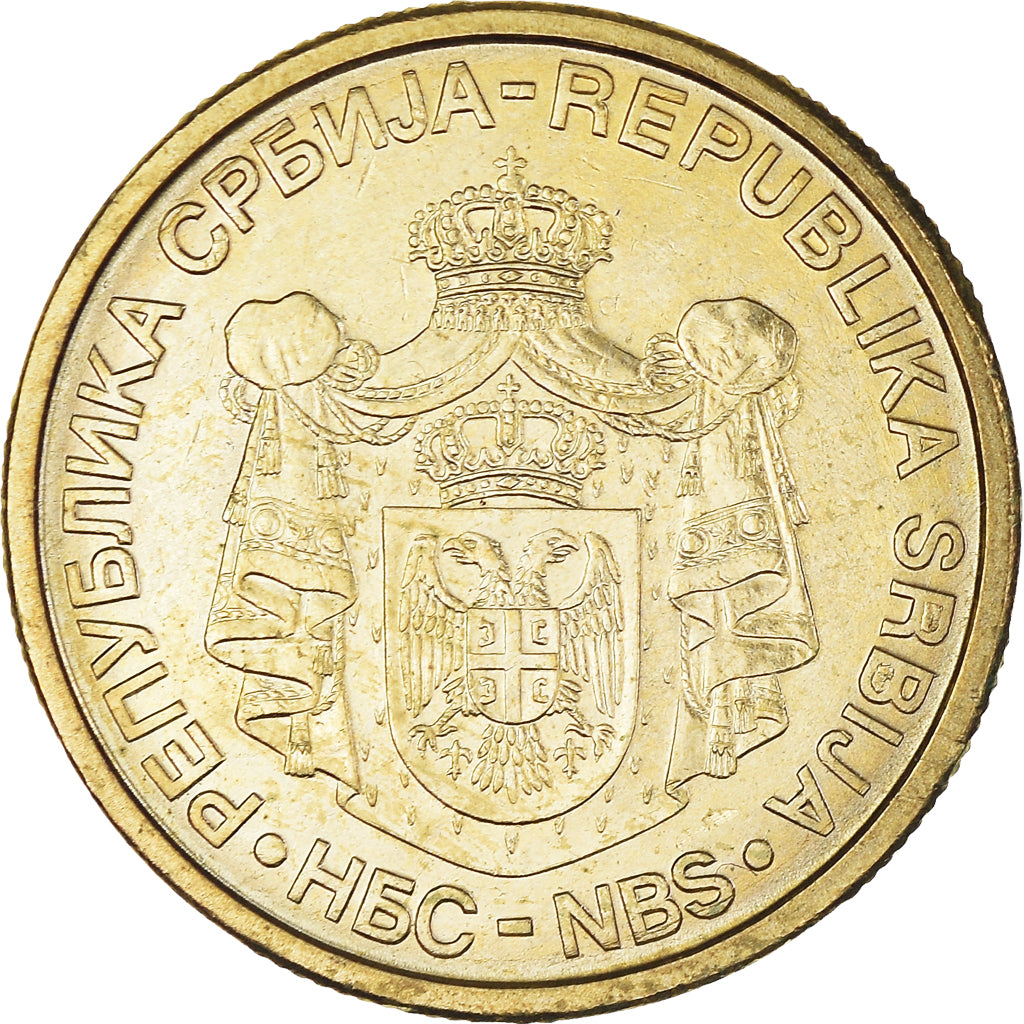 Münze, Serbien, Dinar, 2007, SS+, Nickel-brass, KM:39