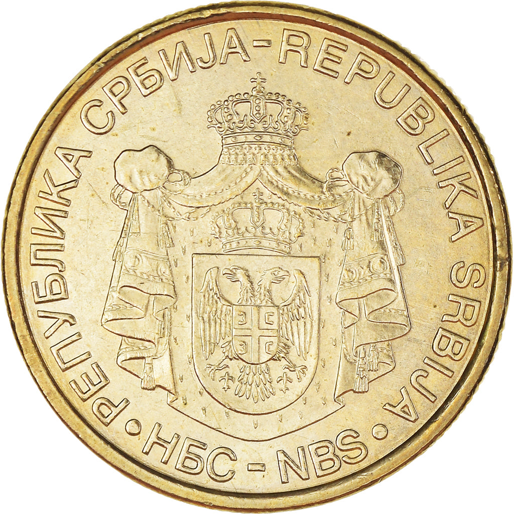 Munten, Servië, 2 Dinara, 2007, ZF, Nickel-brass