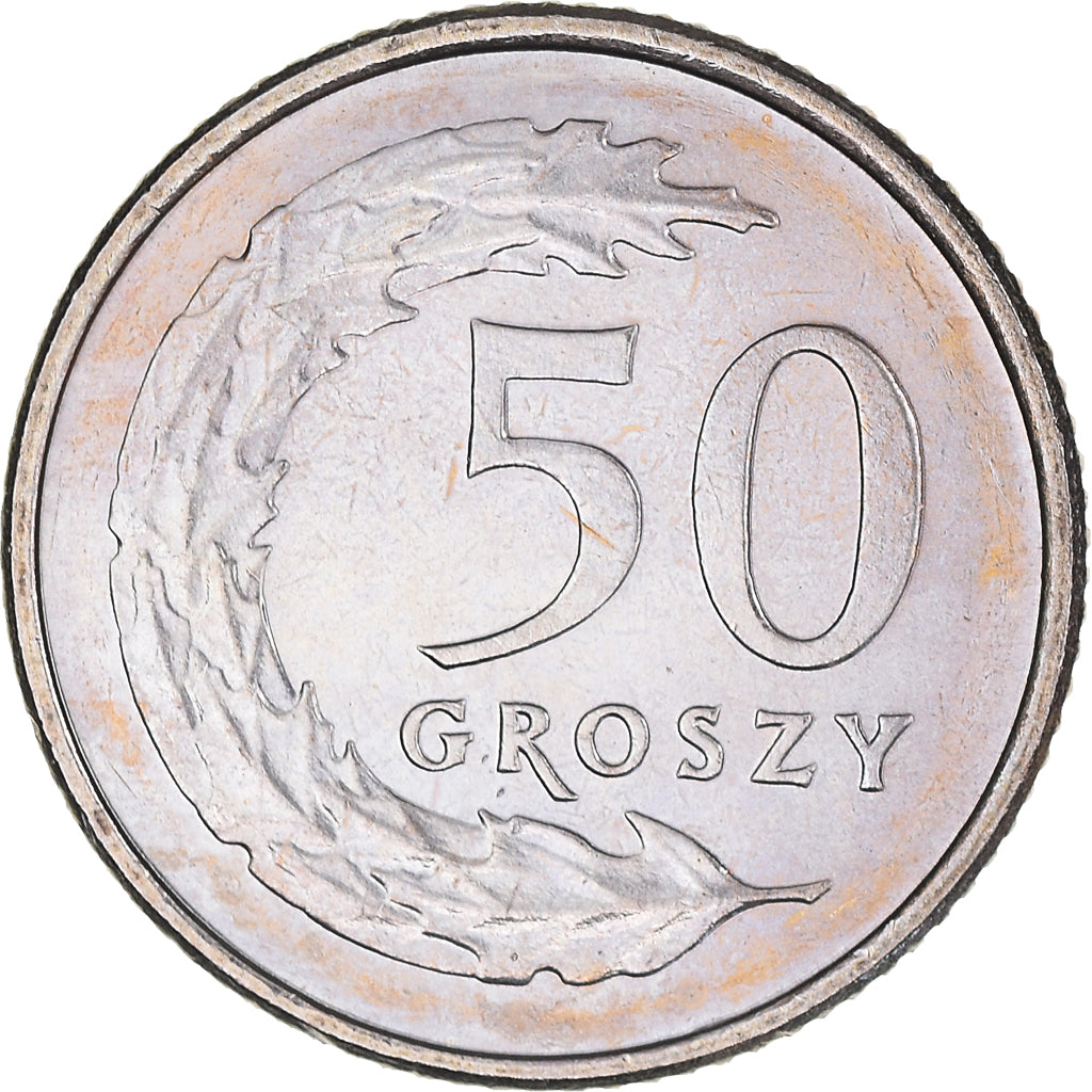 Moneta, Polska, 50 Groszy, 1995, Warsaw, MS(64), Miedź-Nikiel, KM:281