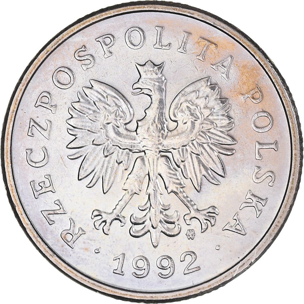 Moeda, Polónia, Zloty, 1992, Warsaw, MS(64), Cobre-níquel, KM:282