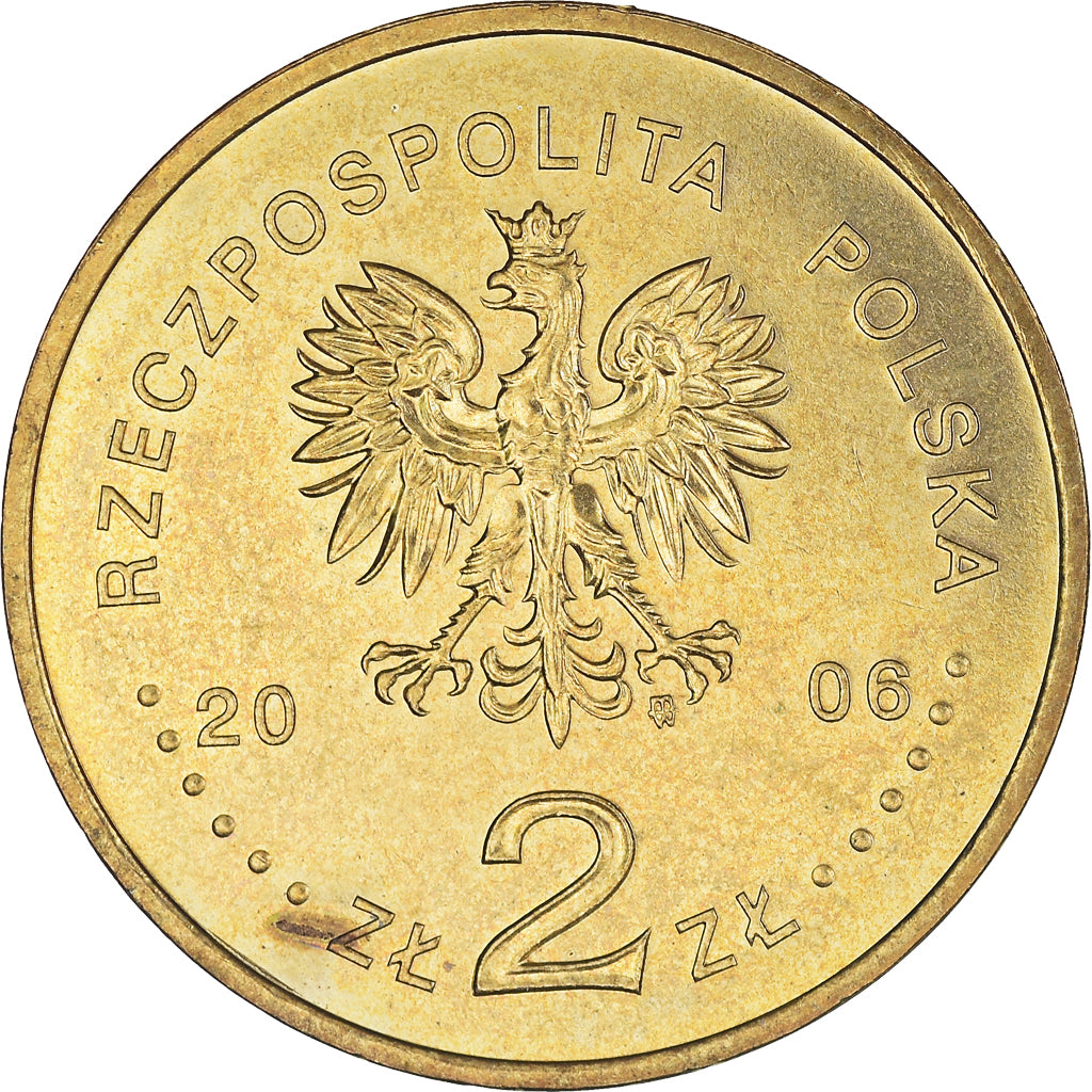 Moneta, Polska, 2 Zlote, 2006, Warsaw, AU(50-53), Mosiądz, KM:606