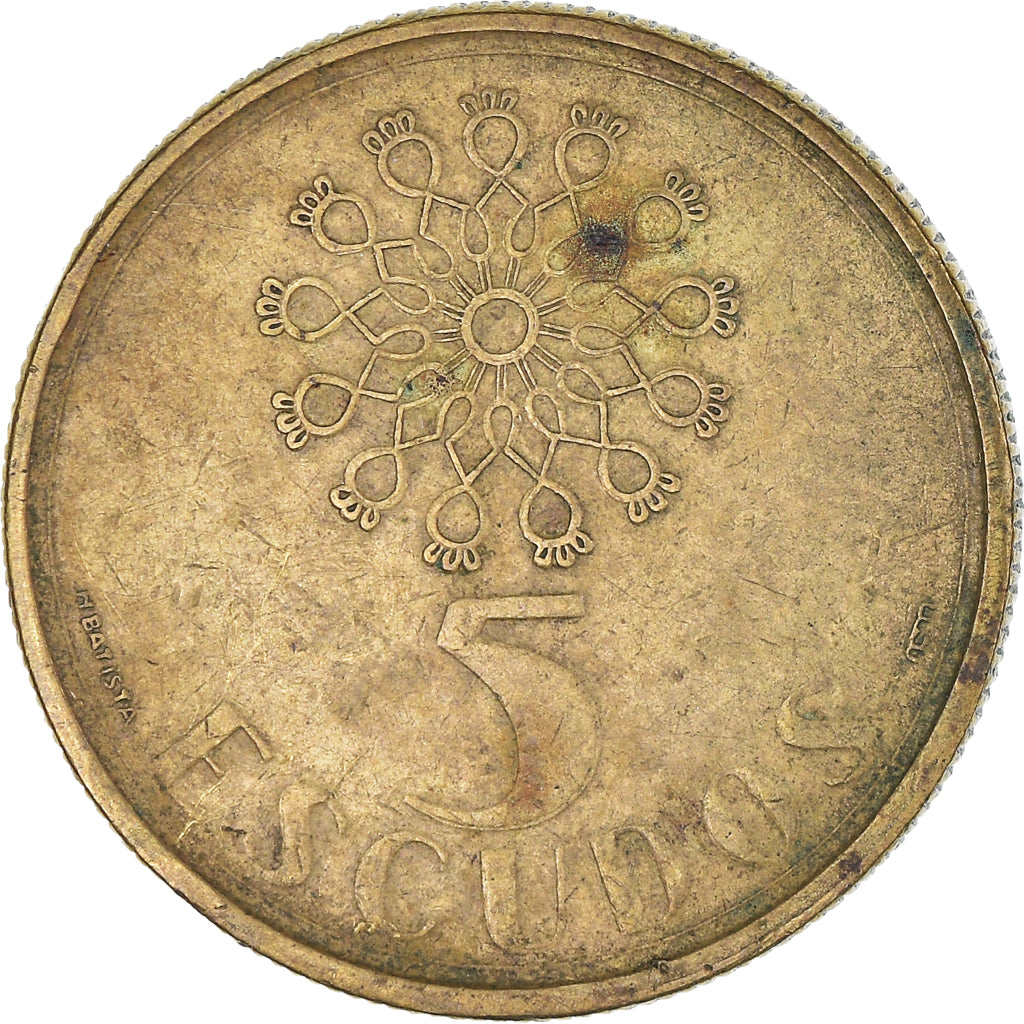 Münze, Portugal, 5 Escudos, 1989, S, Nickel-brass, KM:632