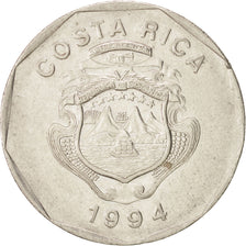Costa Rica, 20 Colones, 1994, KM:216.3, AU(50-53), Nickel Plated Stainless Steel