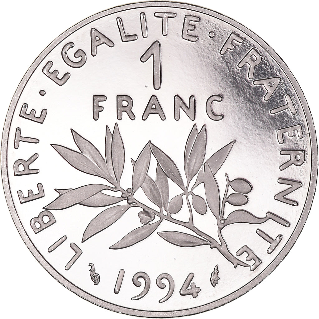 Moeda, França, Semeuse, Franc, 1994, Proof, MS(64), Níquel, KM:925.2