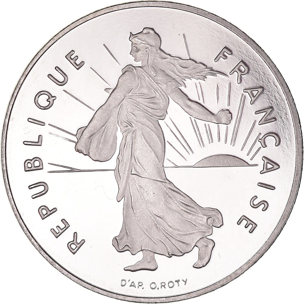 Moeda, França, Semeuse, Franc, 1997, Paris, MS(63), Níquel, KM:925.2