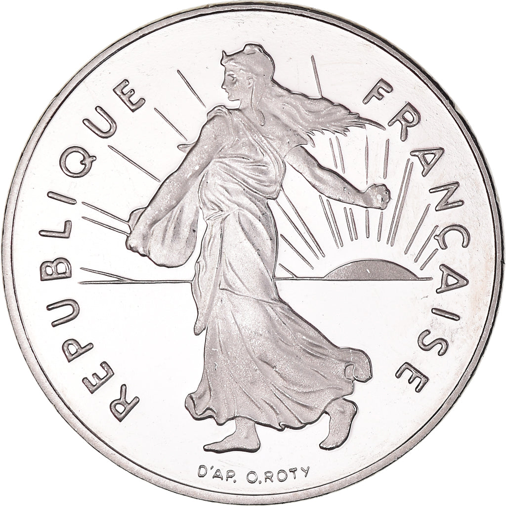 Moeda, França, Semeuse, Franc, 2000, Paris, Proof, MS(65-70), Níquel