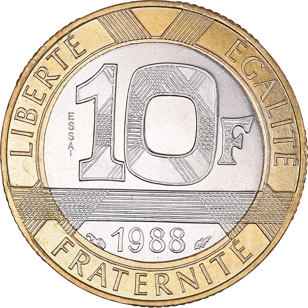 Moneda, Francia, Génie, 10 Francs, 1988, Paris, ESSAI, FDC, Bimetálico