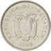 Moneda, Ecuador, 50 Centavos, Cincuenta, 1988, EBC+, Níquel recubierto de
