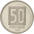Coin, Ecuador, 50 Centavos, Cincuenta, 1988, MS(60-62), Nickel Clad Steel, KM:90