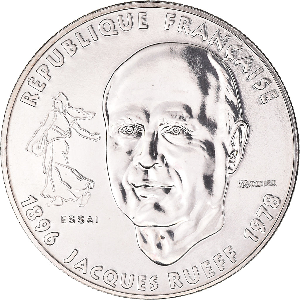 Monnaie, France, Jacques Rueff, Franc, 1996, Paris, ESSAI, SPL+, Nickel