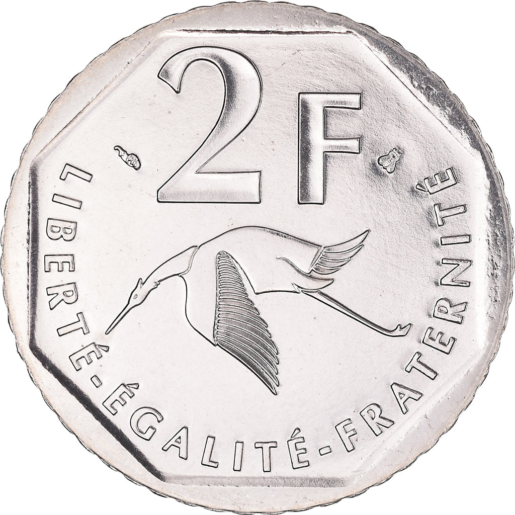 Moeda, França, Guynemer, 2 Francs, 1997, Paris, ENSAIO, MS(65-70), Níquel