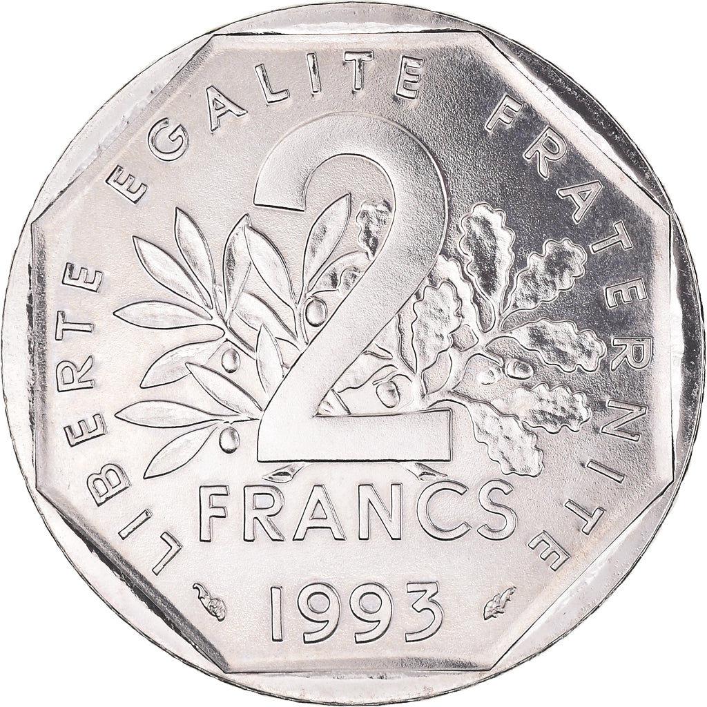 Coin, France, Jean Moulin, 2 Francs, 1993, ESSAI, MS(64), Nickel, Gadoury:548