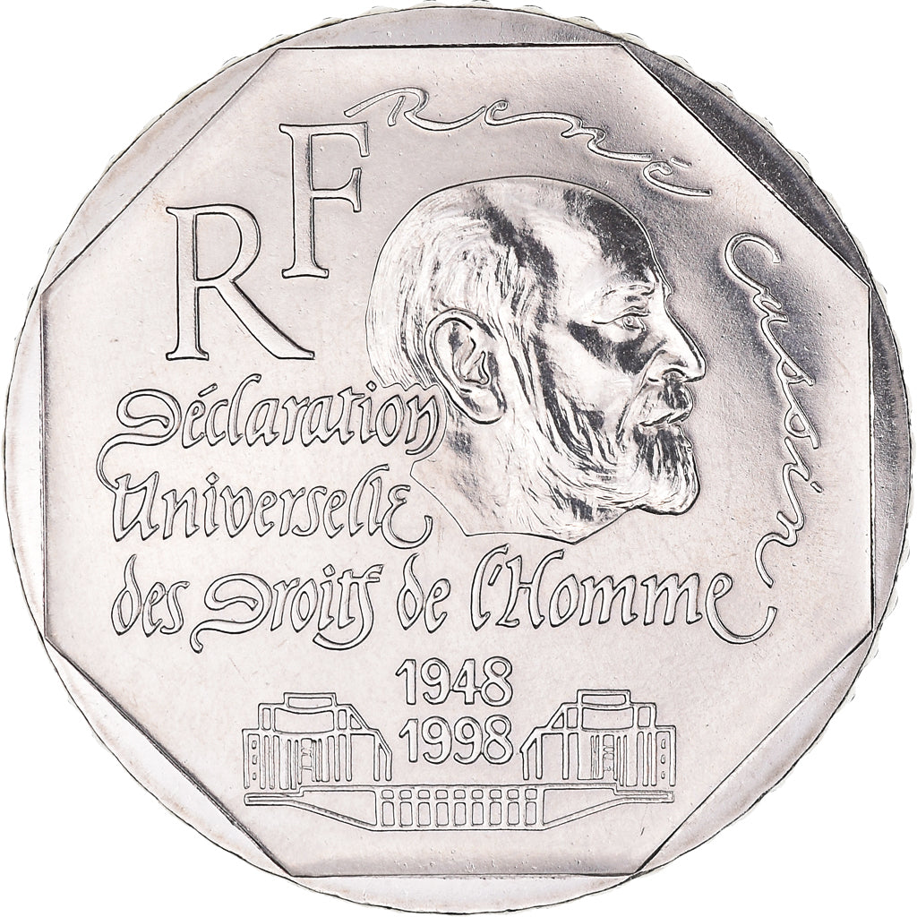 Monnaie, France, René Cassin, 2 Francs, 1998, Paris, ESSAI, SPL+, Nickel