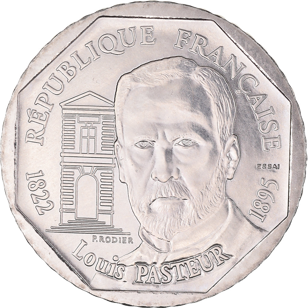 Munten, Frankrijk, Pasteur, 2 Francs, 1995, ESSAI, FDC, Nickel, KM:1119
