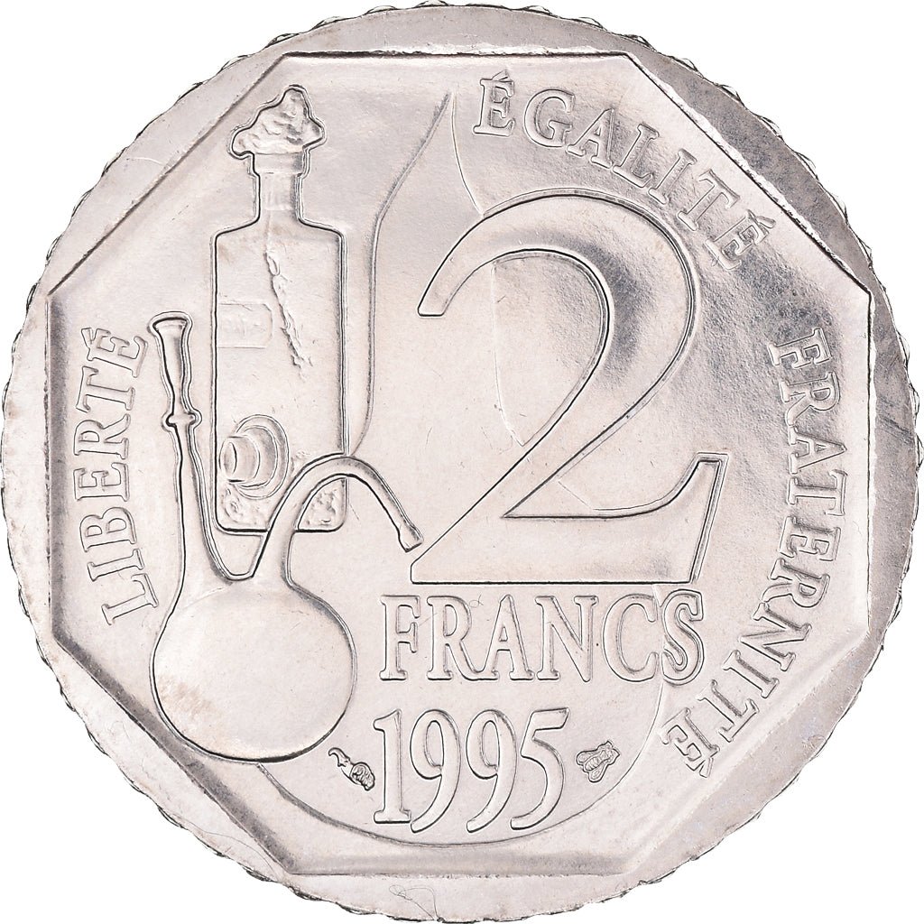 Munten, Frankrijk, Pasteur, 2 Francs, 1995, ESSAI, FDC, Nickel, KM:1119