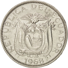 Moneta, Ecuador, 10 Centavos, Diez, 1968, SPL-, Acciaio ricoperto in nichel