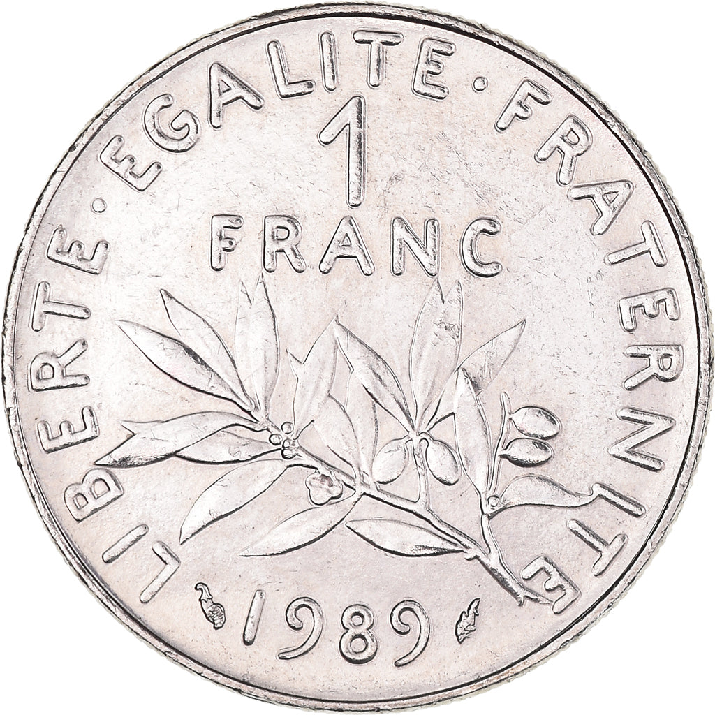 Moneta, Francja, Semeuse, Franc, 1989, Paris, MS(64), Nikiel, KM:925.1
