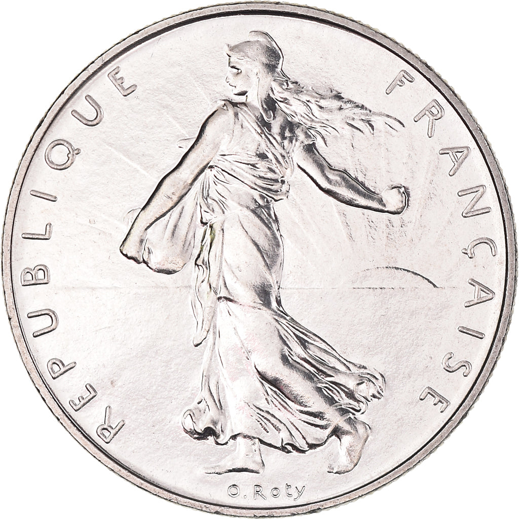 Moeda, França, Semeuse, Franc, 1990, Paris, MS(65-70), Níquel, KM:925.1
