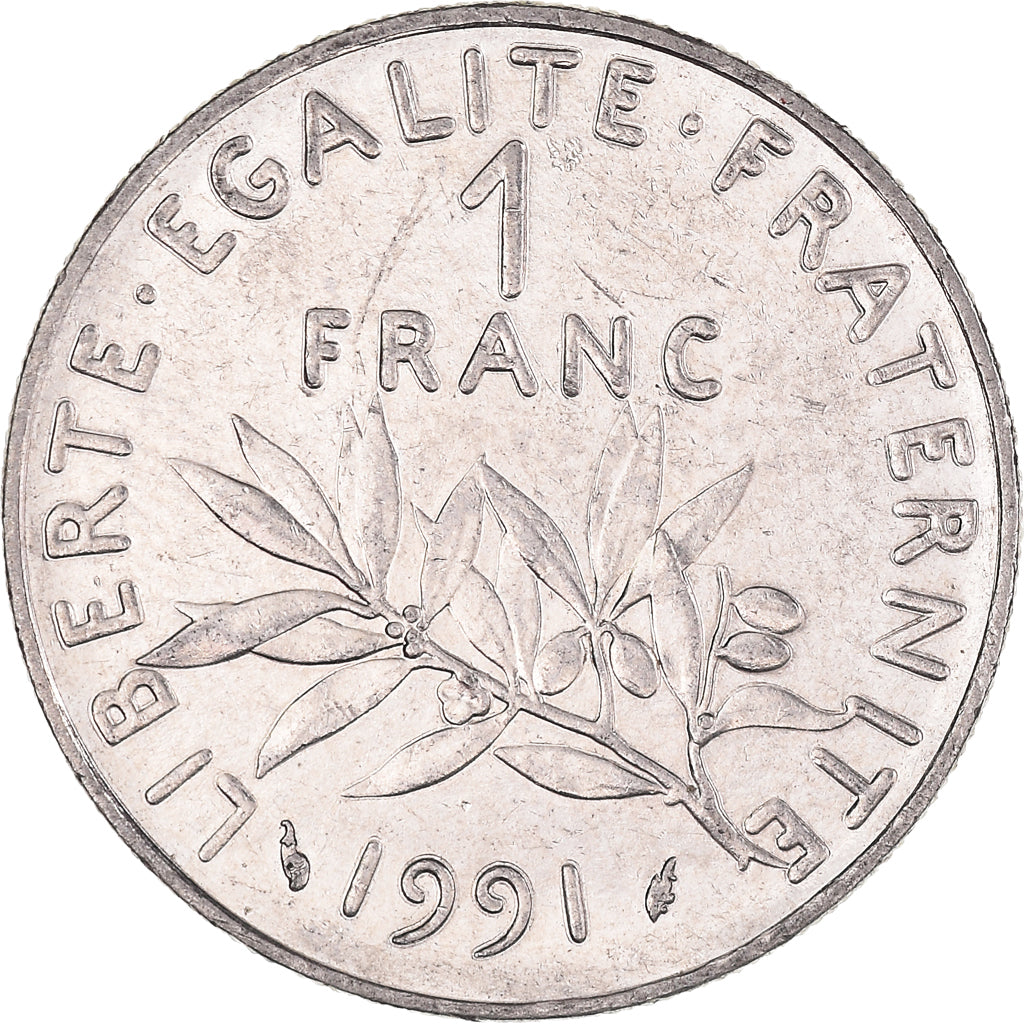 Monnaie, France, Semeuse, Franc, 1991, Paris, SUP+, Nickel, Gadoury:474