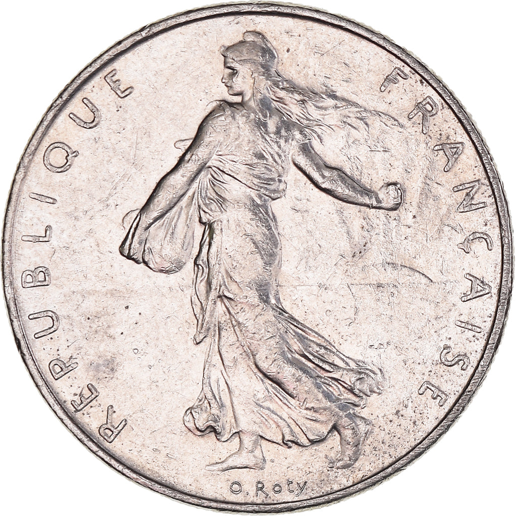 Moeda, França, Semeuse, Franc, 1992, AU(50-53), Níquel, KM:925.2, Gadoury:474