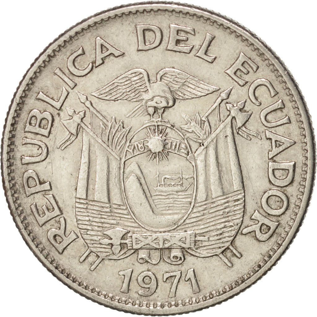 Coin, Ecuador, Sucre, Un, 1971, AU(50-53), Nickel Clad Steel, KM:78b