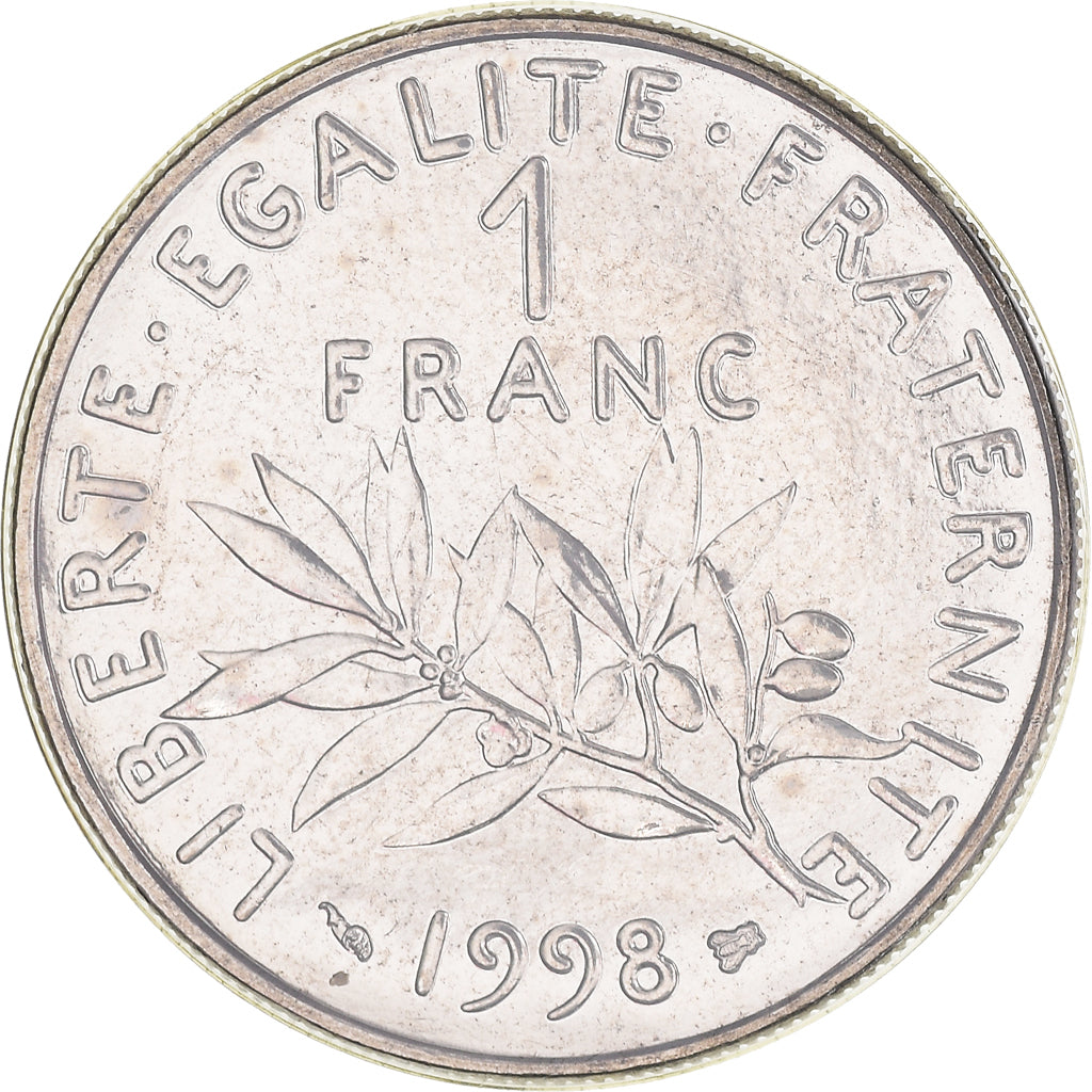 Moneta, Francja, Semeuse, Franc, 1998, Paris, MS(65-70), Nikiel, KM:925.1