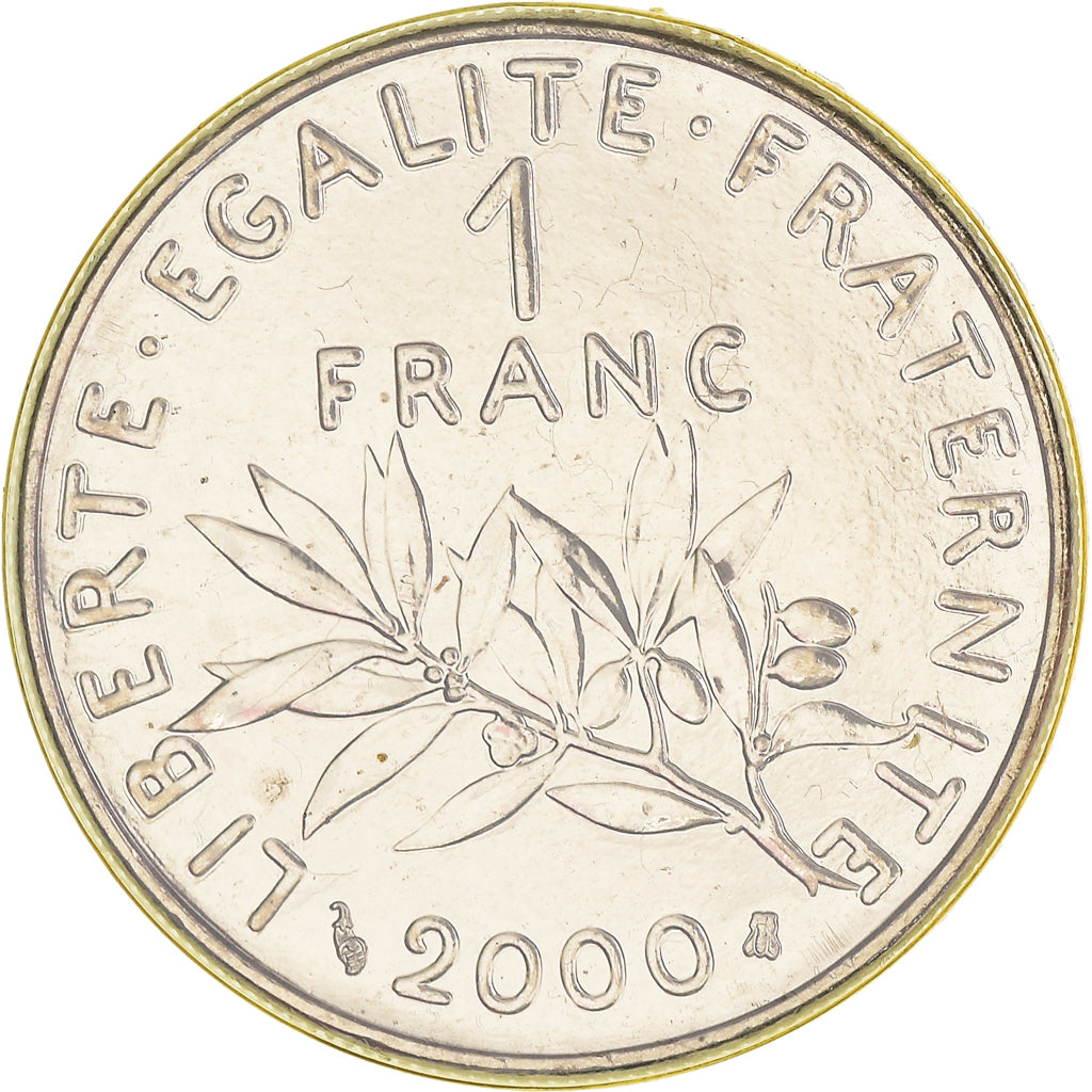 Moeda, França, Semeuse, Franc, 2000, Paris, MS(65-70), Níquel, KM:925.2