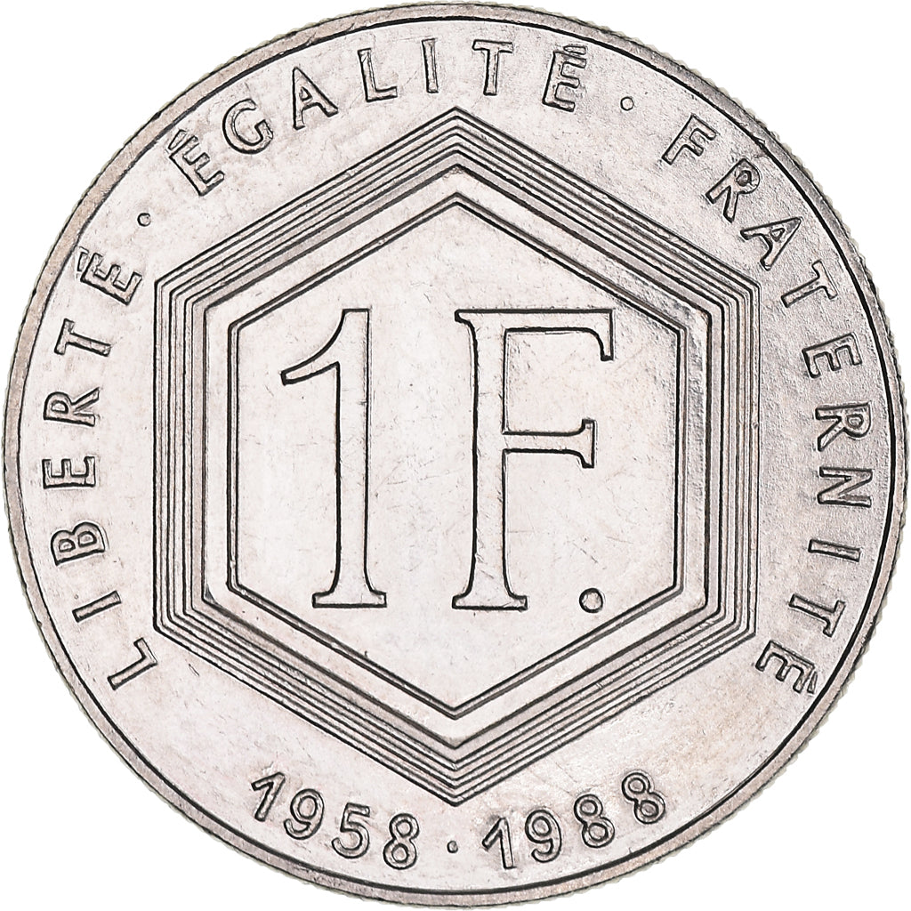Moeda, França, Charles de Gaulle, Franc, 1988, Paris, sans différents, MS(63)